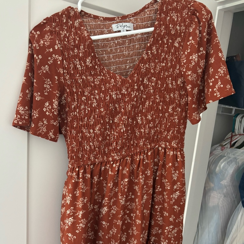 Baltic Born Smocked Tiered Floral Midi Dress